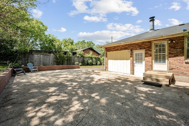 view of patio with fence