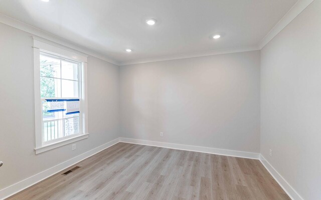 7295 NW Hwy, Fairview, TN 37062 - unfurnished room with ornamental molding, light wood-style flooring, recessed lighting, and baseboards