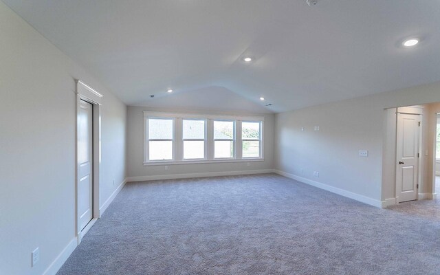 7295 NW Hwy, Fairview, TN 37062 - unfurnished room featuring carpet floors, vaulted ceiling, baseboards, and recessed lighting