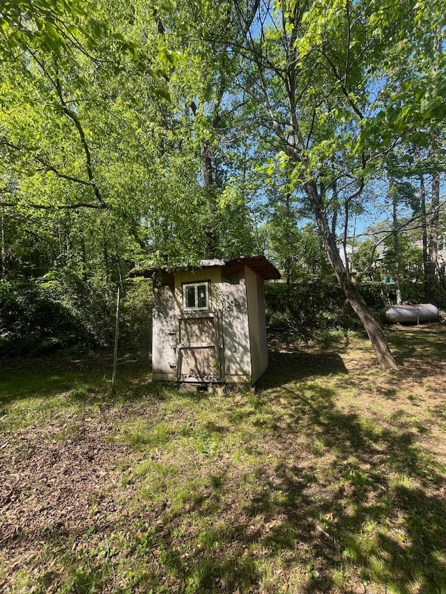 view of shed