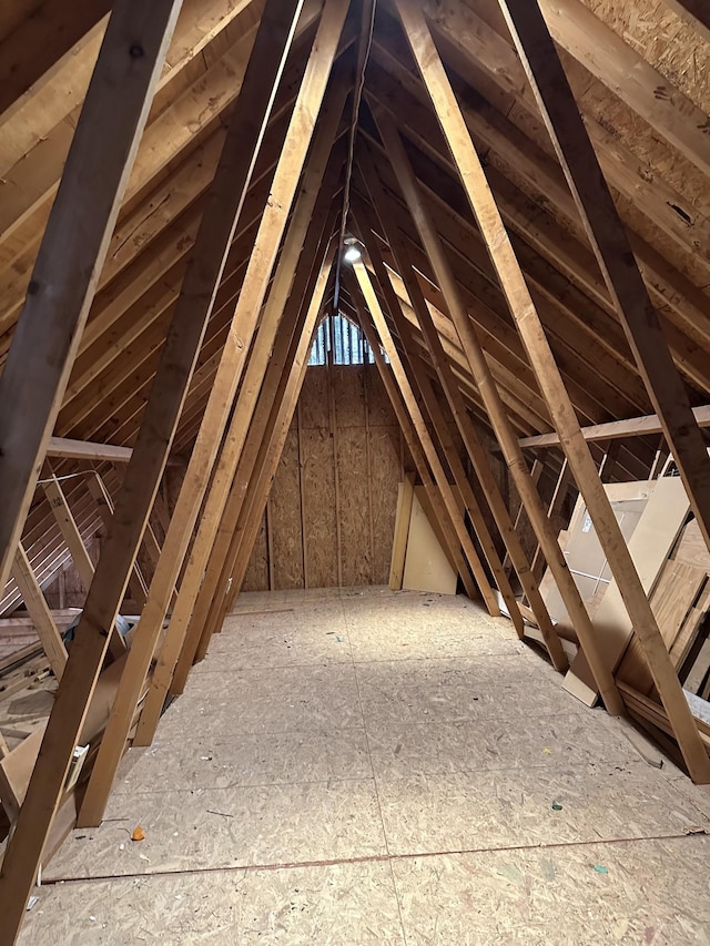 view of attic