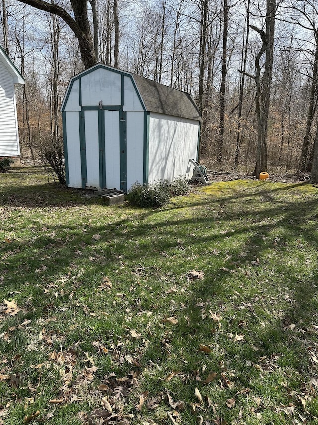 view of shed