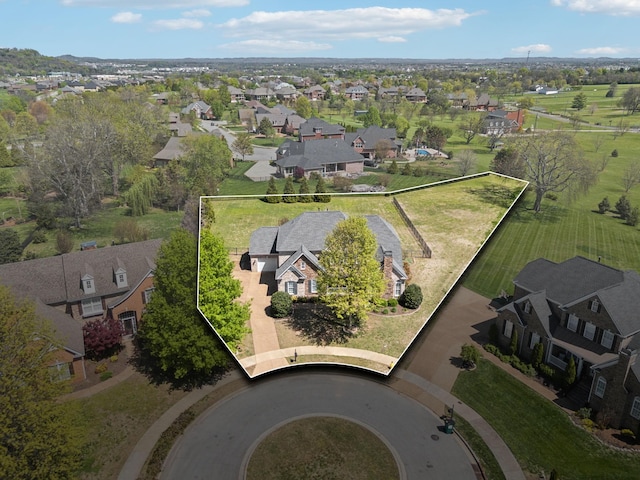 107 Jasmine Ct, Gallatin, TN 37066 - aerial view of residential area with property parcel outlined
