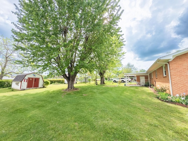 107 Hillis St, Mcminnville, TN 37110 - view of yard with an outdoor structure and a storage unit