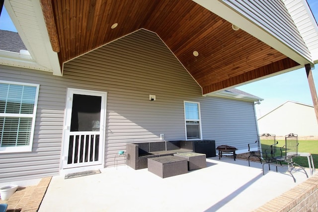 view of patio / terrace with outdoor lounge area