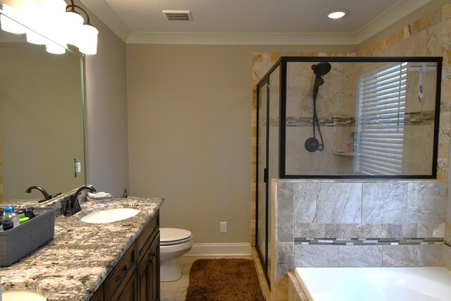 146 Neecee Dr, Smyrna, TN 37167 - bathroom with a sink, a shower stall, double vanity, baseboards, and a garden tub
