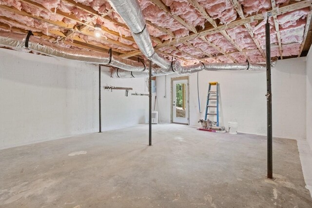 view of basement