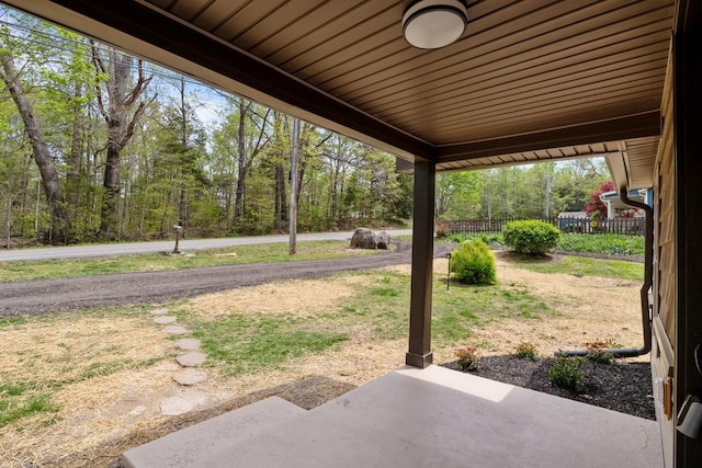 view of patio / terrace with fence