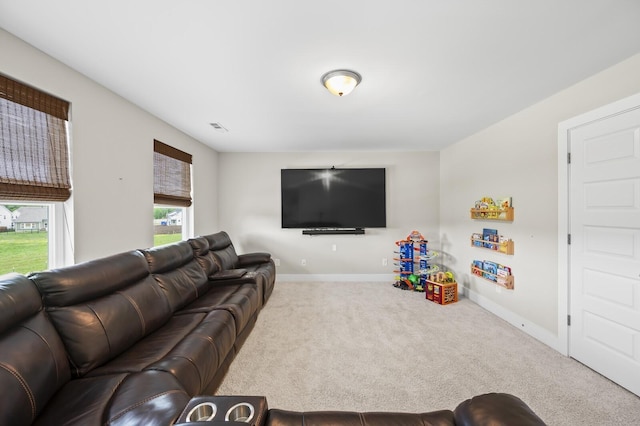 1239 Proprietors Pl, Murfreesboro, TN 37128 - living area featuring carpet floors, visible vents, and baseboards
