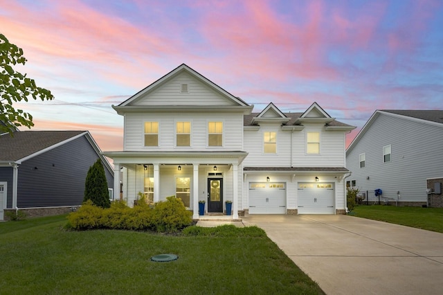 1239 Proprietors Pl, Murfreesboro, TN 37128 - traditional home featuring an attached garage, a lawn, and concrete driveway
