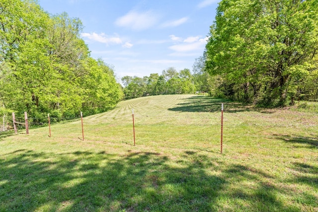 view of yard featuring a rural view