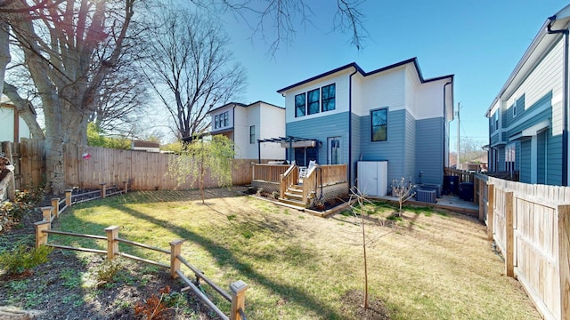6412B Edsel Dr, Nashville, TN 37209 - rear view of house featuring a wooden deck and central AC unit