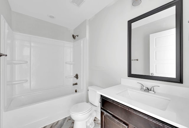350 Galway Dr, Clarksville, TN 37042 - bathroom featuring vanity, toilet, and bathing tub / shower combination
