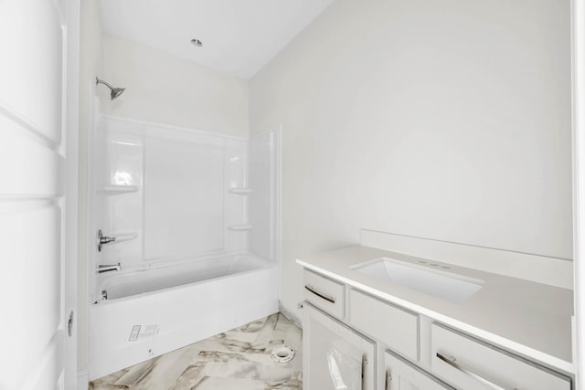 1010 Cherry Acres Dr, Clarksville, TN 37042 - bathroom with marble finish floors, bathing tub / shower combination, and vanity