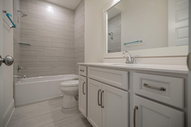 7408 Black Fox Dr, Fairview, TN 37062 - bathroom featuring vanity, tub / shower combination, and toilet