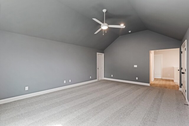 7408 Black Fox Dr, Fairview, TN 37062 - bonus room with ceiling fan, lofted ceiling, baseboards, and carpet