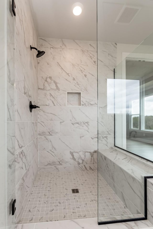 7408 Black Fox Dr, Fairview, TN 37062 - full bath featuring a shower stall and visible vents