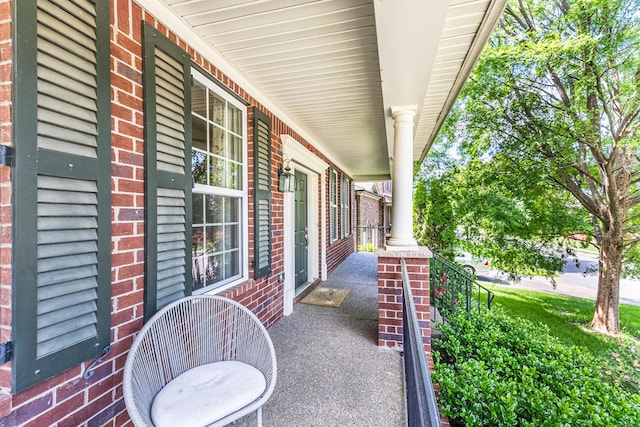 view of patio / terrace featuring covered porch