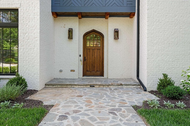 2811 Tyne Blvd, Nashville, TN 37215 - doorway to property with brick siding