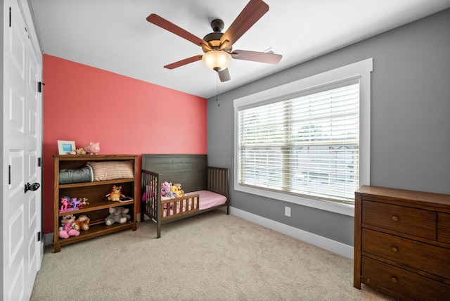 237 Wade Hampton Ln, Clarksville, TN 37040 - carpeted bedroom featuring baseboards and ceiling fan
