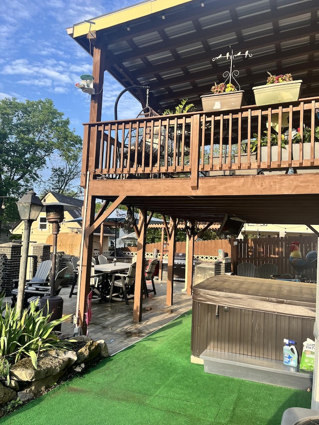 843 Percy Warner Blvd, Nashville, TN 37205 - view of yard featuring a hot tub and a patio