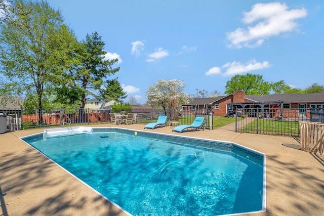 1803 W Lori Lee Dr, Gallatin, TN 37066 - view of swimming pool with a lawn, fence, a patio area, and a fenced in pool