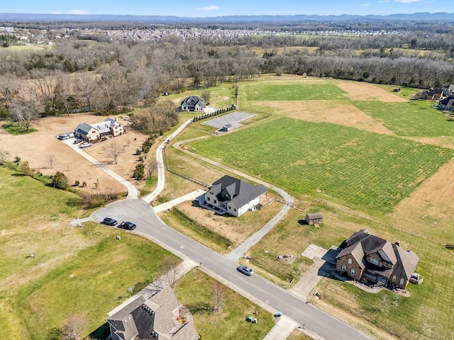 aerial view of property's location featuring rural landscape