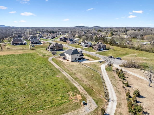 aerial view of residential area