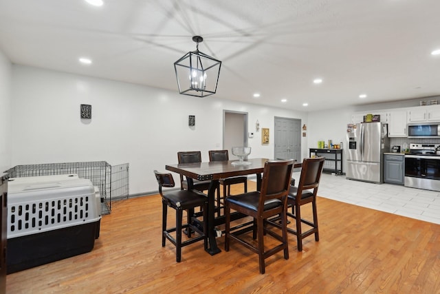 4726 Hickory Ln, Murfreesboro, TN 37129 - dining room featuring light wood-type flooring and recessed lighting