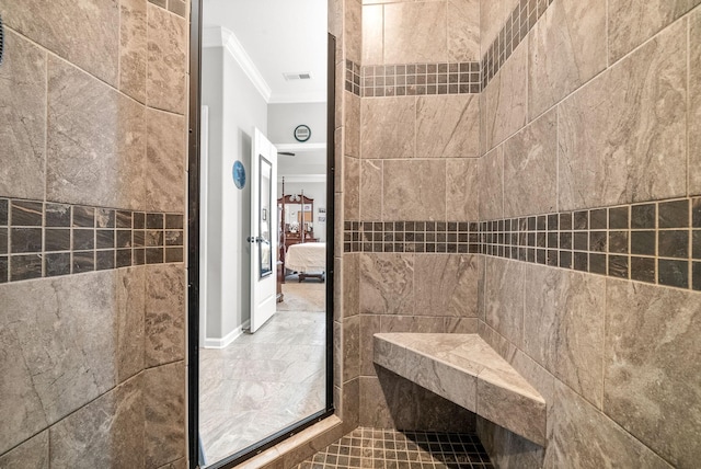 1438 Millet Dr, Clarksville, TN 37040 - bathroom with ornamental molding, ensuite bathroom, and baseboards