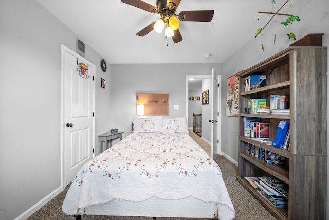 1438 Millet Dr, Clarksville, TN 37040 - carpeted bedroom featuring baseboards and a ceiling fan