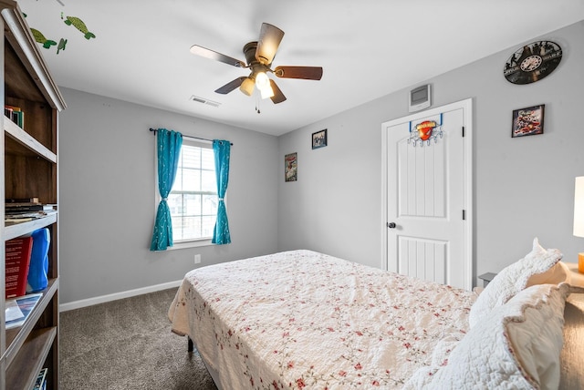 1438 Millet Dr, Clarksville, TN 37040 - bedroom featuring carpet floors, baseboards, and a ceiling fan