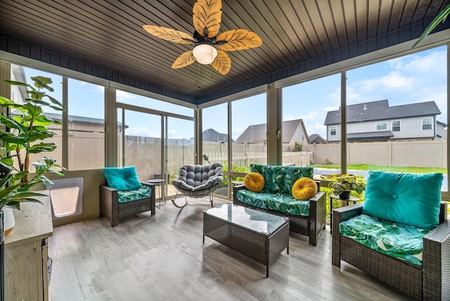 1438 Millet Dr, Clarksville, TN 37040 - sunroom with plenty of natural light, an outdoor living space, and a ceiling fan