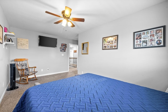 1438 Millet Dr, Clarksville, TN 37040 - bedroom with carpet, ceiling fan, and baseboards
