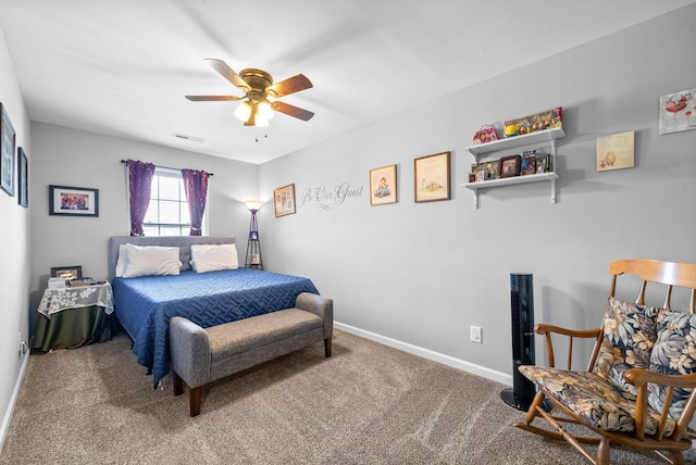 1438 Millet Dr, Clarksville, TN 37040 - carpeted bedroom featuring baseboards and ceiling fan