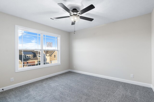 998 Alton Dr, Clarksville, TN 37043 - spare room with ceiling fan, baseboards, carpet flooring, and visible vents