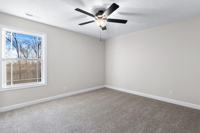 998 Alton Dr, Clarksville, TN 37043 - empty room featuring carpet, visible vents, baseboards, and ceiling fan