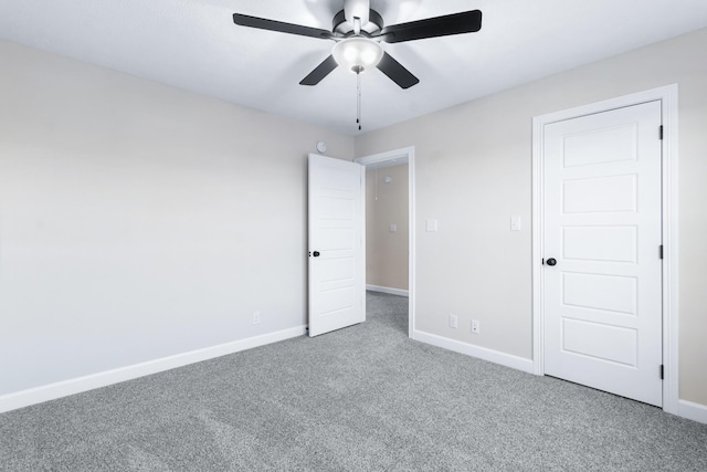 998 Alton Dr, Clarksville, TN 37043 - unfurnished bedroom featuring baseboards, carpet floors, and ceiling fan