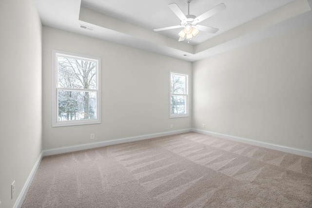 484 Herman Dr, Clarksville, TN 37042 - unfurnished room with visible vents, a ceiling fan, baseboards, and light colored carpet