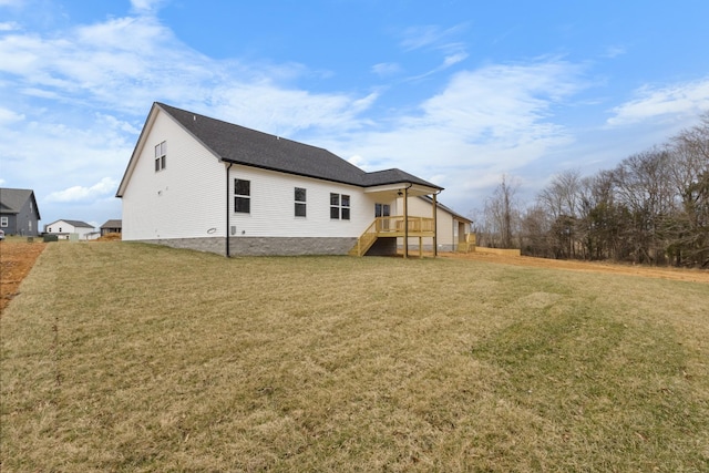 484 Herman Dr, Clarksville, TN 37042 - back of house with a yard and stairs