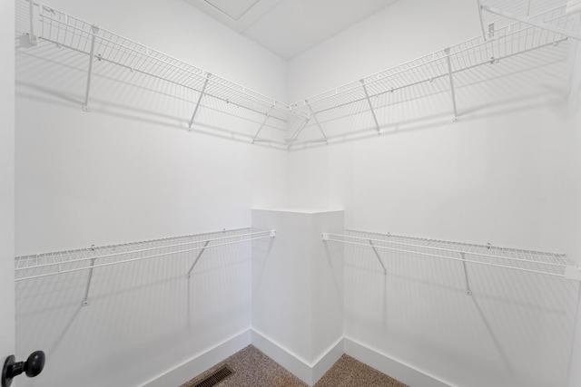 walk in closet with visible vents
