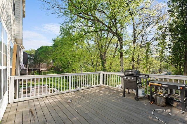 deck with grilling area
