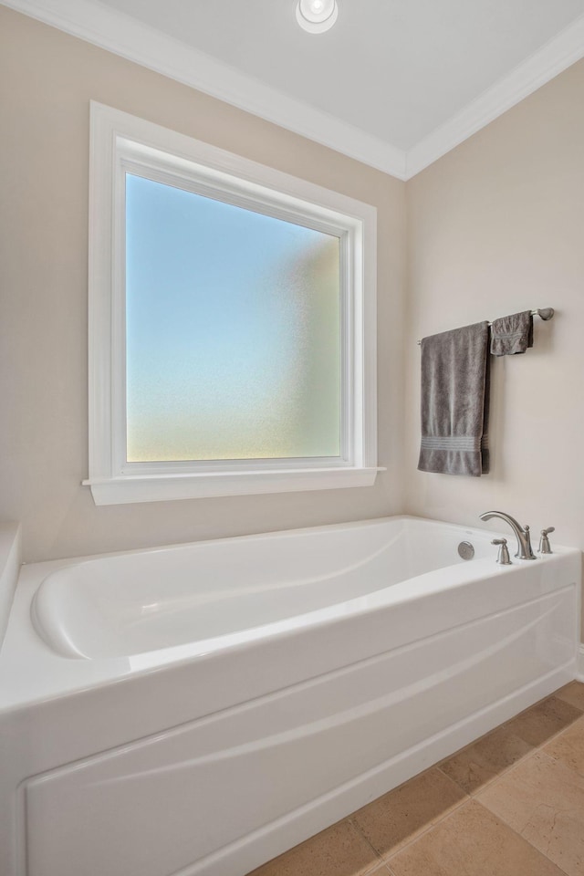 411 Valleyview Dr, Franklin, TN 37064 - full bath featuring a bath, crown molding, and a healthy amount of sunlight