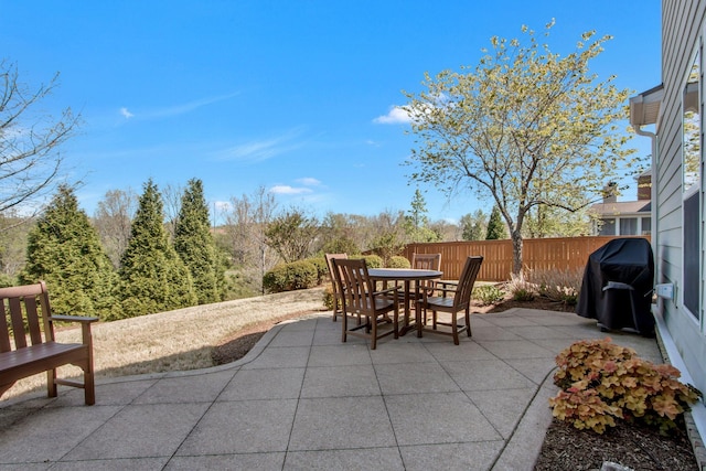 411 Valleyview Dr, Franklin, TN 37064 - view of patio / terrace with a grill, fence, and outdoor dining space