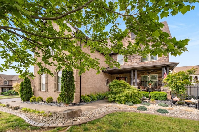 5000 Moretto Ct, Spring Hill, TN 37174 - view of front of house featuring fence and brick siding