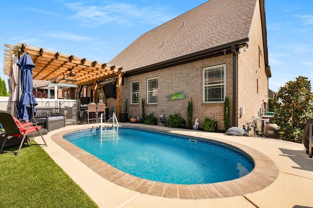 5000 Moretto Ct, Spring Hill, TN 37174 - outdoor pool with a pergola and a patio area