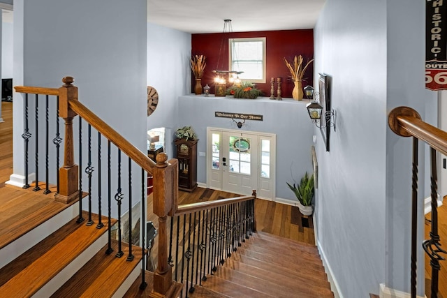 5000 Moretto Ct, Spring Hill, TN 37174 - stairs with baseboards and wood finished floors