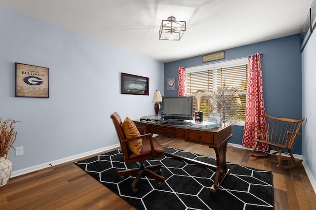 5000 Moretto Ct, Spring Hill, TN 37174 - home office featuring baseboards and wood finished floors