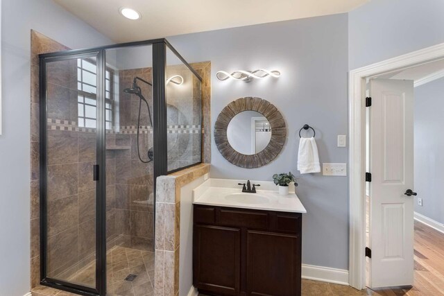 5000 Moretto Ct, Spring Hill, TN 37174 - bathroom with vanity and a stall shower