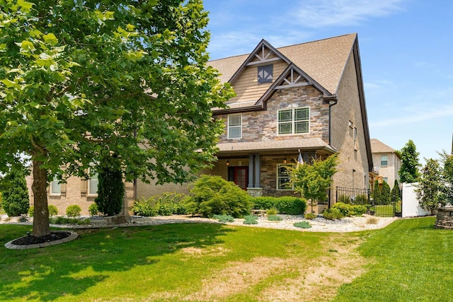 5000 Moretto Ct, Spring Hill, TN 37174 - craftsman-style home with stone siding and covered porch